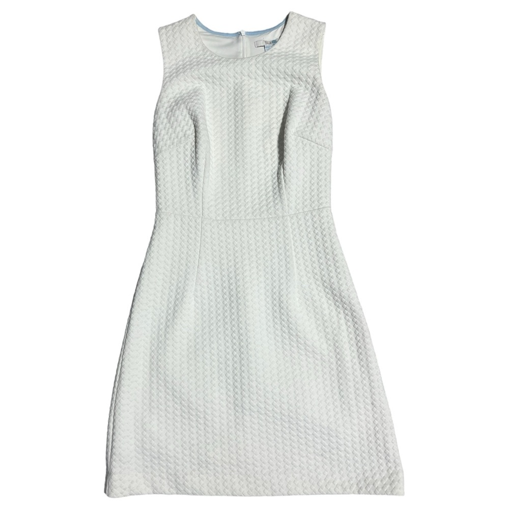 Boden White Textured Sleeveless Dress